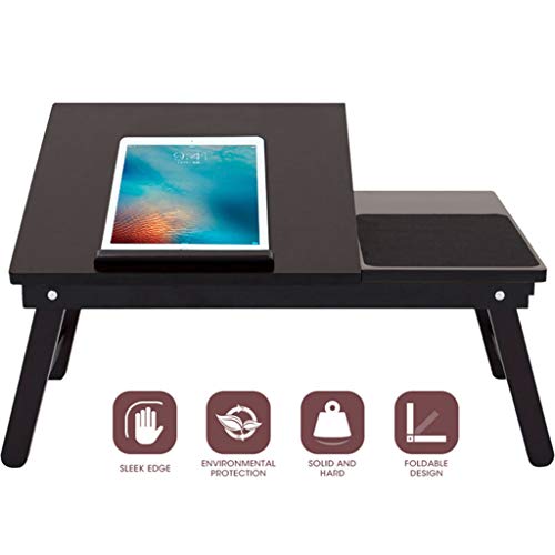 Preisvergleich Produktbild Laptoptisch Heimcomputertisch aus Holz Schlafsaal für Studenten Klappbarer Laptoptisch Kleiner Mehrzweckschreibtisch / Ergonomisch / Falten flach / , schwarz, JVCZ