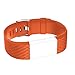 Produktbild tolulu Classic Ersatz Band Silikon Armband Wasserdicht ArmBand Für Fitbit Laden 2, klein, rautenförmig Textur, orange _ Style 1