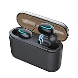 XuanPad Écouteur Bluetooth, Écouteur sans Fil Oreillette de Sport, IPX6 Bluetooth 1500mAh Appariement Automatique 5.0 TWS de Chargement Portable