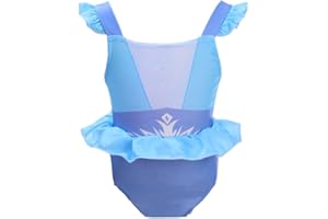 Lito Angels Traje de baño con Falda de Una Pieza Princesa Rapunzel Elsa Anna Belle para Niñas Talla 2-6 años