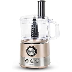 H.Koenig Robot de cuisine Multifonctions 1,2L Compact MIX330, Professionnel, Puissant 1000W, Fonctions préprogrammées: pulser/mélanger/couper/pétrir, 4 disques+lames inox, Presse Agrumes électrique