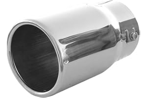 Auspuffblende Endrohr Auspuff Universell Schalldampf Edelstahl Rund bis 83mm Chrom AutoHobby