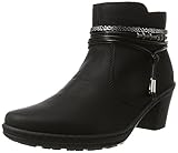  Rieker Damen 54953 Kurzschaft Stiefel, Schwarz (Schwarz/Schwarz-silber/Schwarz/00), 39