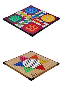 JLG Wooden Board 12x12 Ludo & Chinese Checkers