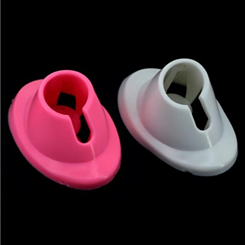 Preisvergleich Produktbild shmgg 2 flexible Langlebig tragbar Nagellack Flasche Halter – Weiß und Rosa