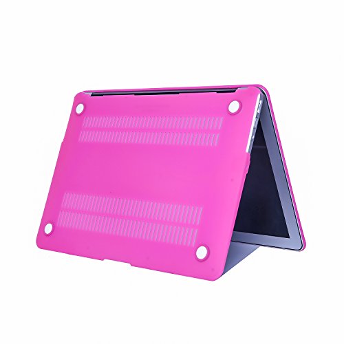 Liamoo® Schutzhülle für Apple MacBook Air 13,3″ Zoll Modell A1369/A1466 von 2016 aus Kunststoff, Hard Cover Case Hülle, rundum Schutz für MacBook Pro in Pink transparent - 3