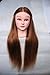 TOPBeauty Golden Synthetic Hair Hairdressing Practice Training Head Doll Mannequin With Clamp