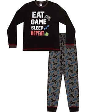 Jungen Eat Sleep Game Repeat Controller lang Schlafanzug 8bis 15Jahren AOP