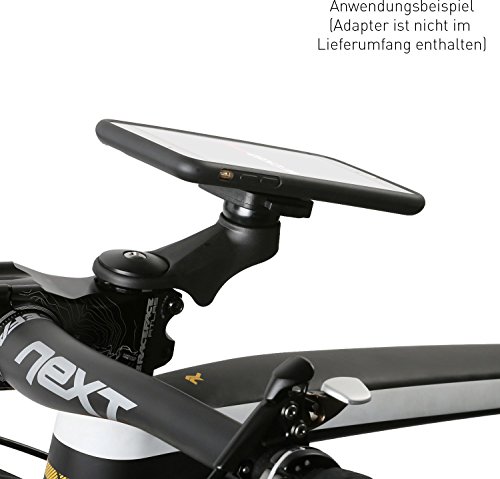 QuickMOUNT 3.0 Fahrrad Halterung fÃ¼r Samsung Galaxy S7 (SM-G930F) Bike Kit mit Case und RegenhÃ¼lle (Handyhalterung, Ladekabel- und KopfhÃ¶rer Anschluss) schwarz / matt