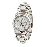 Navajo Damen - Armbanduhr Indianerschmuck Quarz Sterling Silber Opal