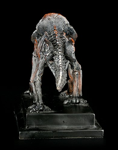 Dinosaurier Figur – Triceratops auf Sockel – Deko Skulptur - 8