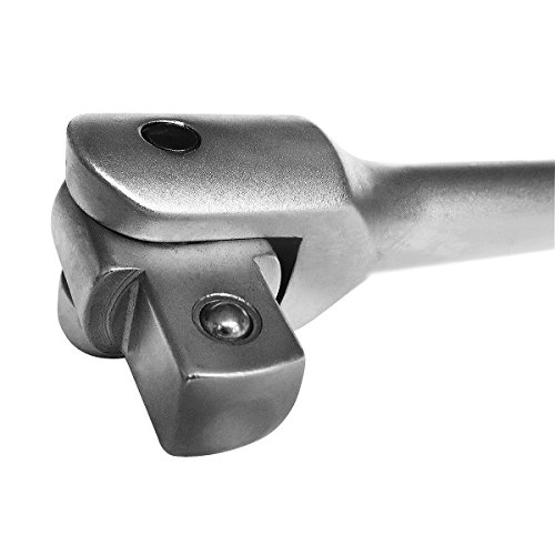 S&R Gelenkgriff Drehgriff 1/2″, 600mm Ø 20 mm Schiebegriff mit Gelenk, Extra Belastbar für Stecknüsse, Steckgriff Bruchfest, mattiert, INDUSTRIE QUALITÄT - 7