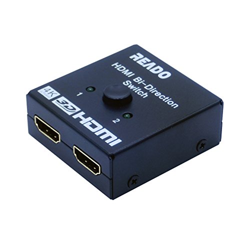 reado HDMI Switch 2 x 1 bidirektional 2-Port HDMI Switch 2 x 1 oder 1 x 2 HDMI Switch Full-HD 1080p/UHD 2160p (4 K)/Frequenzbereich 50/60 Hz 3D-fähig/HDCP/CEC/HEC/Deep Farbe/Plug & Play