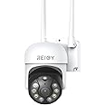 REIGY 3MP WIFI Security Camera Outdoor 360° with Color Night Vision, Wireless PTZ CCTV Camera Indoor, Home Surveillance IP Camera Auto Tracking, Motion Detection 2-Way Audio Remote Monitor Waterproof