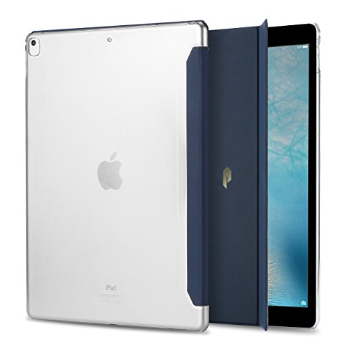 Poetic Slimline iPad Pro 12,9 Schlank Passen Tri-fold Cover Folio Stehhülle mit Automatische Schlaf / Wach-Funktion für Apple iPad Pro 12,9 (2017) Marineblau - 2