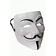 ROCK WORLD Face Mask - 1 PCS | Hacker Face Mask for Boys | V for Vendetta Face | Guy Fawkes Mask | White Face Mask | Cosplay Mask | Birthday Mask for boys | Happier Mask