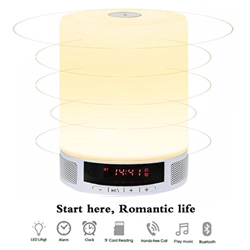 Preisvergleich Produktbild Blingco drahtlose LED Bluetooth Lautsprecher, spät intelligentes bewegliches Multifunktions-USB-aufladenmusik-Reso... mit intelligenter Note Dimmable Nachtlicht, verwendbar für Innen- und im Freiengebrauch.