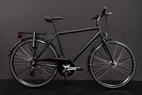 28" Zoll Alu MIFA Herren Trekking Fahrrad Shimano 21 Gang Nabendynamo schwarz Rh 60cm