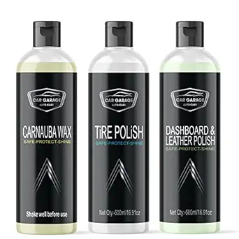 Car Garage Tyre Polish, Dashboard Polish & Carnauba Wax Pack of 3x500 ML