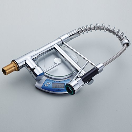Auralum® Mordern Einhebel Waschtischarmatur Spültischarmaturen mit Küchenarmatur herausziehbarer Geschirrbrause Küche verchromt Armatur Mischbatterie Einhandhebelmischer Wasserhahn - 8