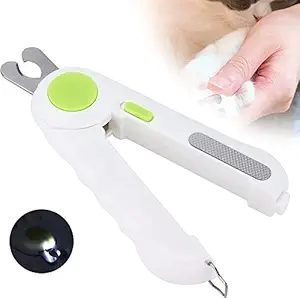 Emily Pets Cat Nail Trimmer, Dog Nail Clipper LED Lights for Pets Nail (Color: Green)