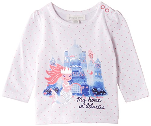 Pumpkin Patch Baby Girls 0-24M Underwater Castle Long Sleeve T-Shirt, Orchid Pink, 6-12 Months
