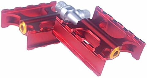 SHIBIKE Bike Pedals MTB Bearing Pedal Folding Bike High Performance Pedal Road Fixie Bike Pedal (Color : Red)