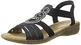 Elastik Rieker Damen 61659 Offene Sandalen, Blau (ozean/14), 36 EU