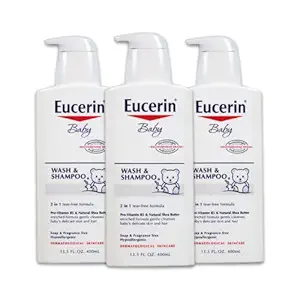 Eucerin Baby Wash and Shampoo, 13.5 Ounce (Pack of 3)