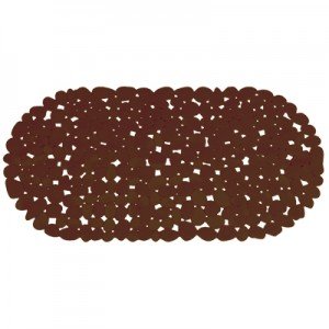 MSV 140876 Badewannenmatte, Kieselstein-Design schokoladenbraun