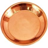 Mahakal Handicrafts Presents Copper Pooja Thali, Bathing God Idol and Collect Abhishekam Jal, Beautiful Spiritual Item for Gifting, 100% Copper with 25 gm of Brass Deepak for Festival (104 gm)