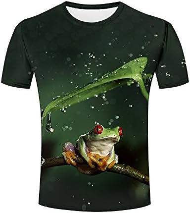 Men 3D Tshirts Unisex Funny Frog Green Printed Creative Graphics Tees XL