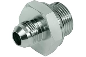 GUOML HTD Raccord à double filetage G 1/4" - Filetage extérieur JIC 7/16"-20 UNF