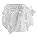 Baby Girl Satin Bowknot Bloomers Diaper Cover Panties for 0-6 Months S (White)