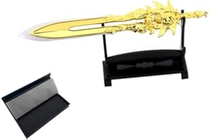 HANAIETTE 1pc God of War Chaos Blade Thunder Hammer Hacha Espada Modelo Llavero con Soporte de Exhibición