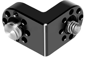 Borimend 1/4 3/8 Screw Extension 90° Right Angle Mount Adapter for Tripod Monitor Video Image Transmission DSLR Camera Cage