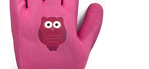 Gartenhandschuhe Arbeitshandschuhe Handschuhe Rutschfeste Montagehandschuhe Nahtlos mit Vollfinger Latexkratzer Beschichtung, 1 Paar,Größe:9(L) Pink - 5