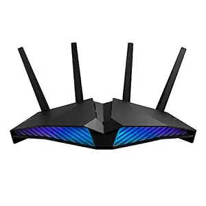 ASUS RT-AX82U AX5400 Dual Band WiFi 6 (Black) Gaming Router Mobile Game Mode, Lifetime Free Internet Security, Mesh WiFi Support, Gear Accelerator, Gaming Port, Adaptive QoS, Port Forwarding