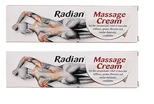 Radian Massage Cream for Instant Relief from Pain Sprains 100g Product of UK (Pack of 2)