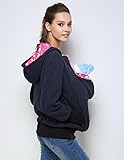 MODETREND Damen Tragejacke für Mama und Baby 3in1 Känguru Jacke Mutterschaft Kapuzen-Sweatshirt Multifunktions-Frauen-Strickjacke-Oberbekleidung Umstandsjacke - 4