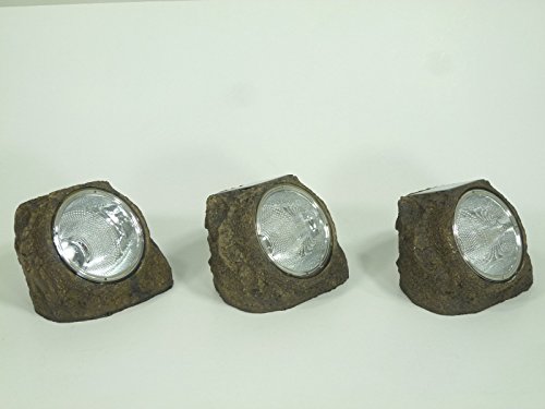 3 x LED Solarleuchten Gartenleuchte Treppenleuchte in Steinoptik Monte stimmungsvolles Licht für Ihren Garten, Terrasse, Solarsteine - 7