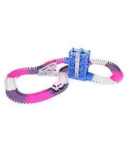 Max Trax City Girls Track Set with Motorised Car, Multi Color (140 Pieces)