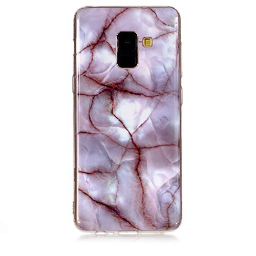 Preisvergleich Produktbild Neo Silikon Hülle [Scratch-Resistant],Kreativ Niedliche Marble Silikon Hülle / Schutzhülle / Cover Soft Ultra Dünn Crystal Clear Transparent Kirstall Gel TPU Protective back für Samsung A8 2018
