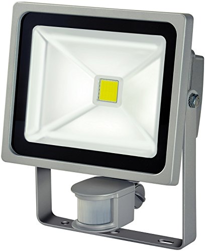 Preisvergleich Produktbild Brennenstuhl Chip-LED-Leuchte / LED Strahler mit Bewegungsmelder Infrarot für außen (Außenstrahler 30 Watt, LED Fluter Tageslicht, IP44) Farbe: silber