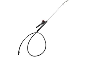 DONKIVVY Baguette d'arrosage de jardin de 73,7 cm, pulvérisateur pour lance avec tuyau, baguette de pulvérisation en acier inoxydable avec buse réglable, pulvérisateur pour lance pour lavage de voiture