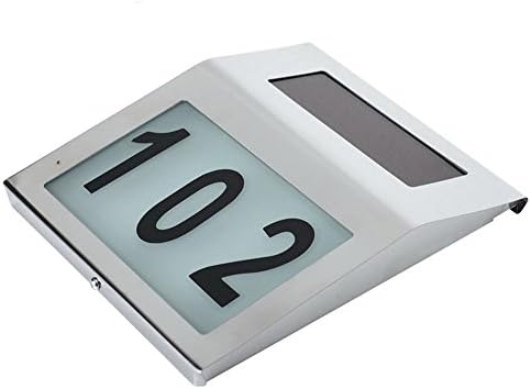 Solar Powered Light Door Plate Number Door Numbers Stainless Steel + ABS Energy-Saving and not been proven to the Space