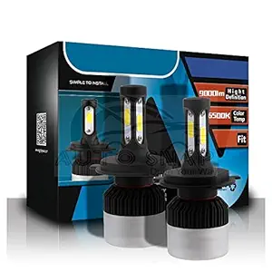 Auto Snap High Definition Headlight 9000lm COB LED Ultra White Lamp 6005k HIGH/LOW BULB SIZE TYPE H4
