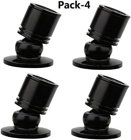 iPHD Display Case Lights 360° Rotatable 1W AC 85V-265V with Transformer Warm White 3000K Pack-4 (Black)