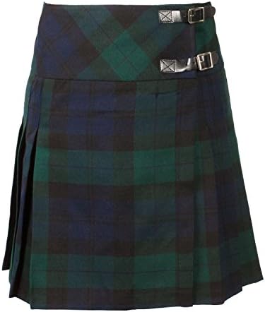 John Morrison Kiltmakers Women's Classic Scottish Tartan Deluxe Billie Kilt Black Watch (14)