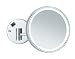 Produktbild Nicol MAYLA 4026300 Wandspiegel mit Direktanschluss, 5-fache Vergrößerung und LED-Tageslichtbeleuchtung, Metall, Chrom, 27 x 20.2 x 20.2 cm